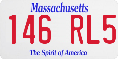 MA license plate 146RL5