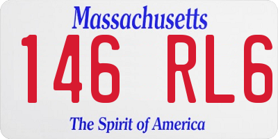 MA license plate 146RL6