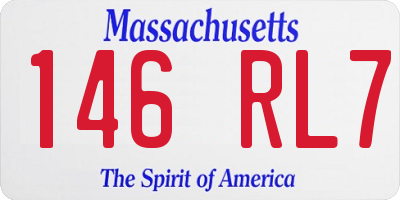 MA license plate 146RL7