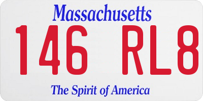 MA license plate 146RL8