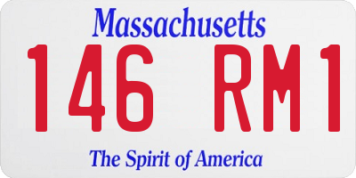 MA license plate 146RM1