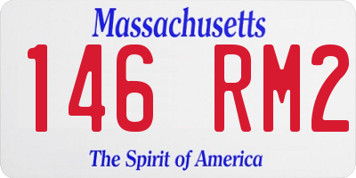 MA license plate 146RM2