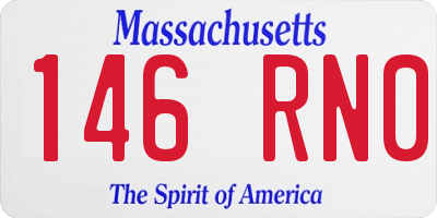 MA license plate 146RN0
