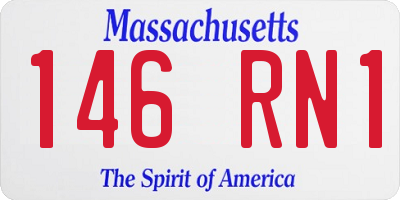 MA license plate 146RN1
