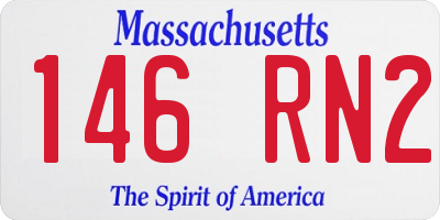 MA license plate 146RN2