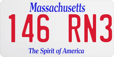 MA license plate 146RN3