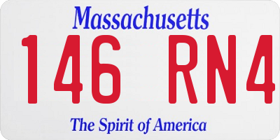 MA license plate 146RN4