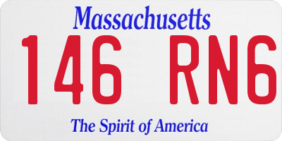 MA license plate 146RN6