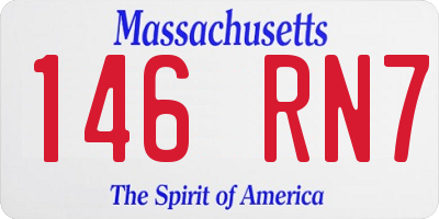 MA license plate 146RN7