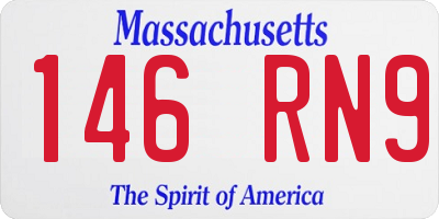 MA license plate 146RN9