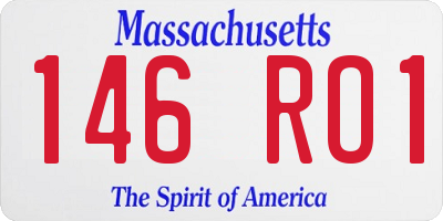 MA license plate 146RO1