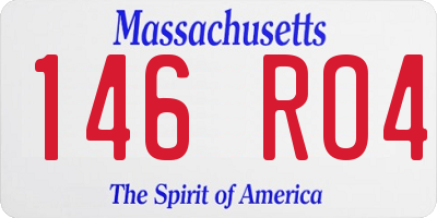 MA license plate 146RO4