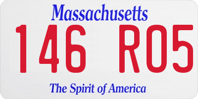 MA license plate 146RO5