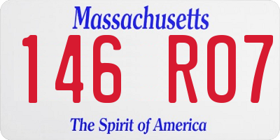 MA license plate 146RO7