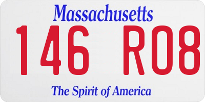 MA license plate 146RO8