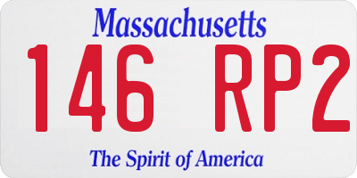 MA license plate 146RP2