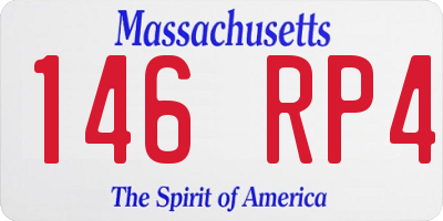 MA license plate 146RP4