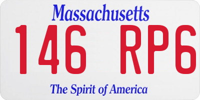 MA license plate 146RP6