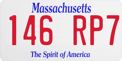 MA license plate 146RP7