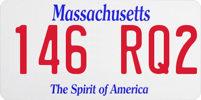 MA license plate 146RQ2