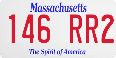MA license plate 146RR2