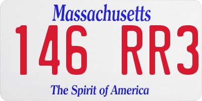 MA license plate 146RR3