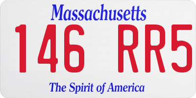 MA license plate 146RR5