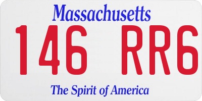 MA license plate 146RR6