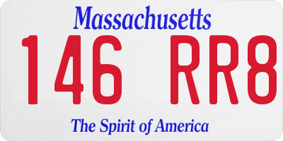 MA license plate 146RR8
