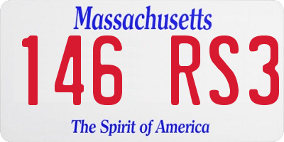 MA license plate 146RS3