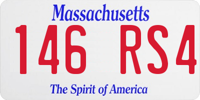 MA license plate 146RS4