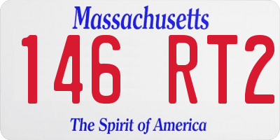 MA license plate 146RT2