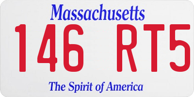 MA license plate 146RT5