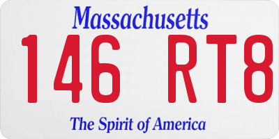 MA license plate 146RT8