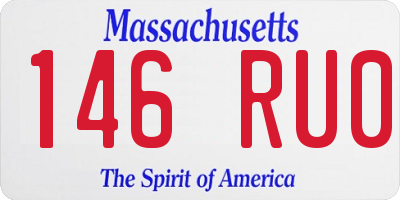 MA license plate 146RU0