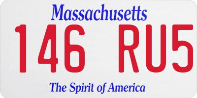 MA license plate 146RU5