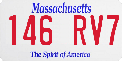 MA license plate 146RV7