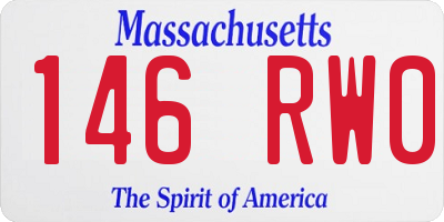 MA license plate 146RW0