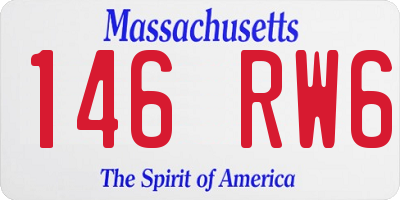 MA license plate 146RW6