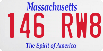 MA license plate 146RW8