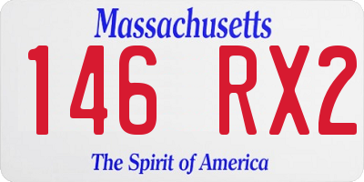 MA license plate 146RX2