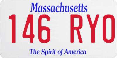 MA license plate 146RY0