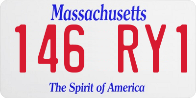 MA license plate 146RY1