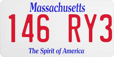 MA license plate 146RY3