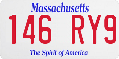 MA license plate 146RY9
