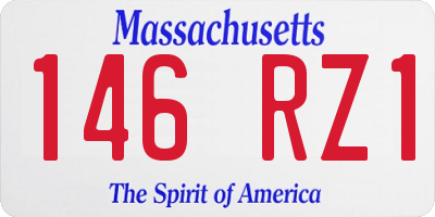 MA license plate 146RZ1