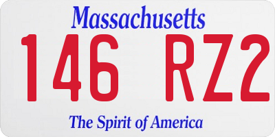 MA license plate 146RZ2