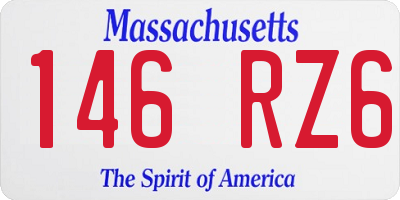 MA license plate 146RZ6