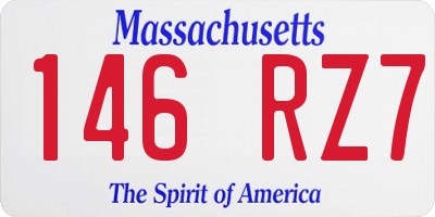 MA license plate 146RZ7