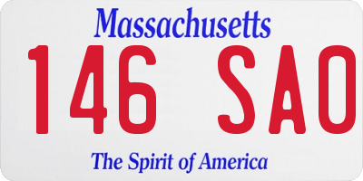 MA license plate 146SA0